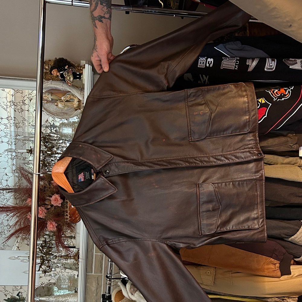 Men's Brown Leather Jacket